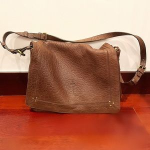JEROME DREYFUSS: ALBERT brown leather bag